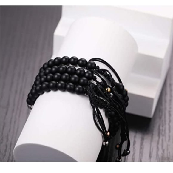 Natural Stone Beaded Medical Alert ID Bracelet - Picture 3 of 7